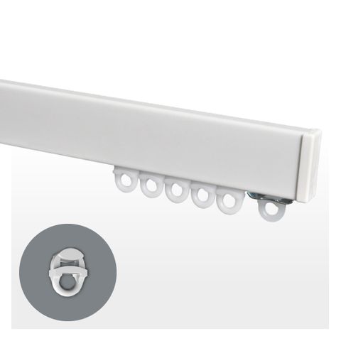 Aluminium Curtain Track Kit White