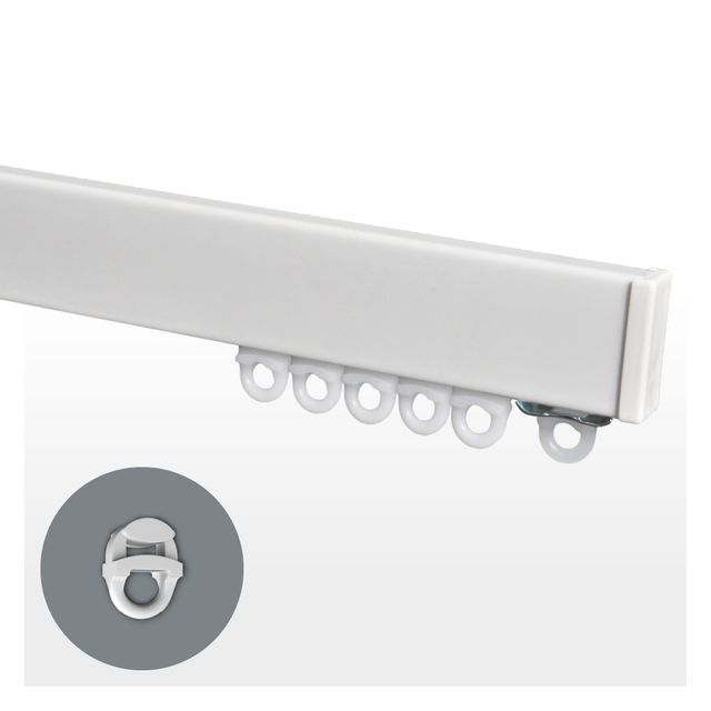 Aluminium Curtain Track Kit White