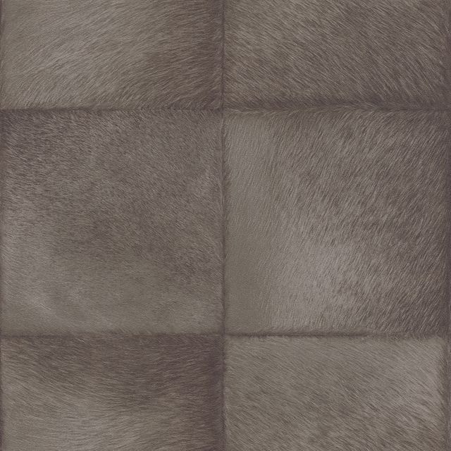 Faux fur panels Brown-Taupe Wallpaper
