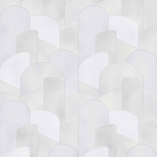 3D Geometric Graphic Light Grey Silver Wallpaper