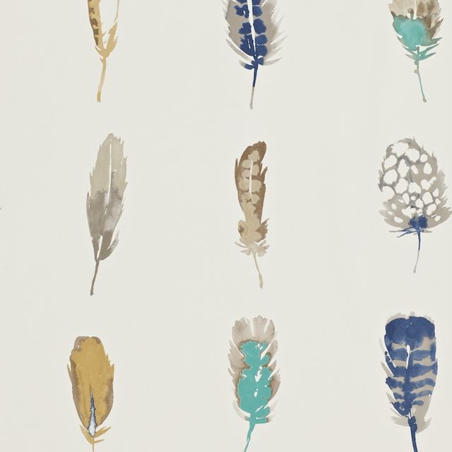 Harlequin Amazilia Limosa Indigo / Mustard / Stone Wallpaper
