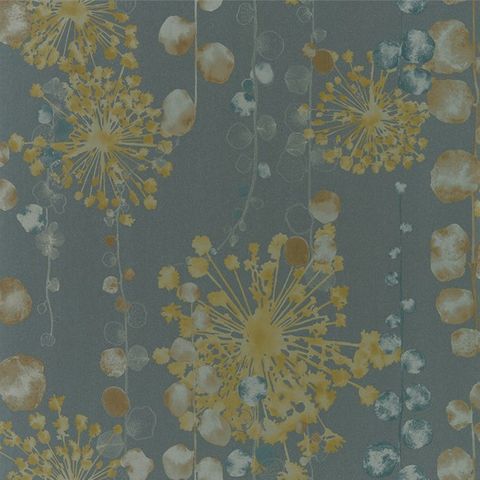 Moku Graphite/Mustard Wallpaper