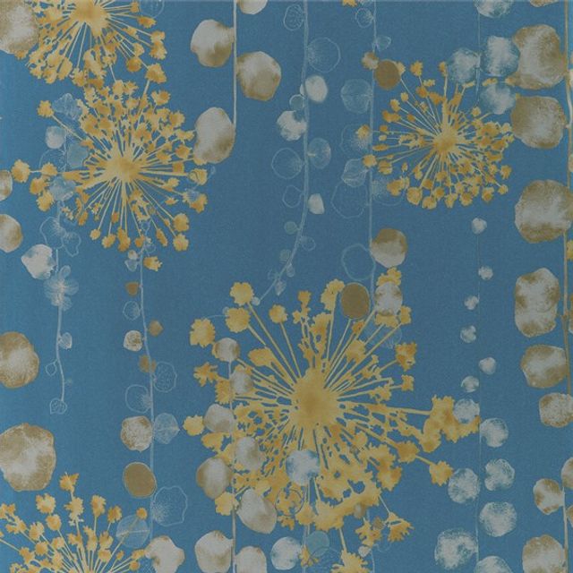 Harlequin Anthozoa Moku Indigo/Pebble Wallpaper