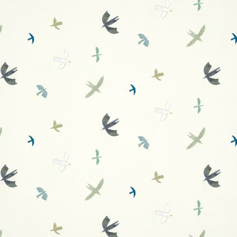 Skies Above Duck Egg/Linen Wallpaper