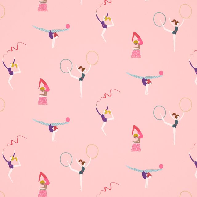 Harlequin Book of little treasures Balancing Act Blossom/Raspberry/Grape Wallpaper