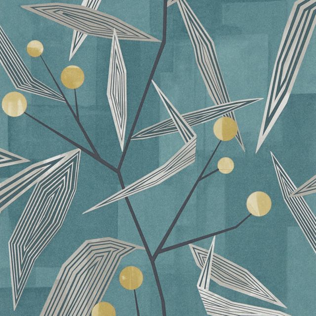 Harlequin Entity Entity Teal/Linden Wallpaper