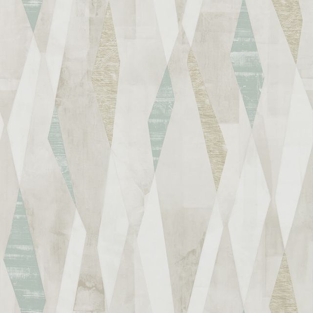 Vertices Teal/Stone Wallpaper