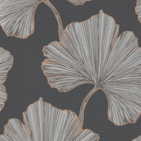 Azurea Ebony/Rose Gold Wallpaper