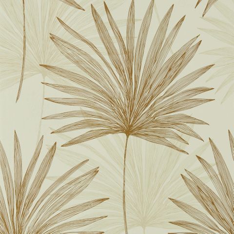 Mitende Oyster/Gold Wallpaper