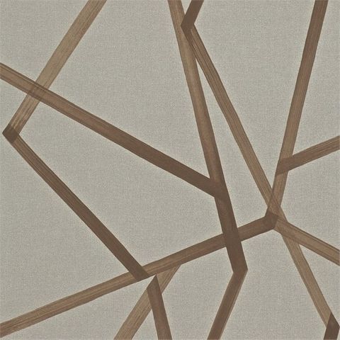 Sumi Hessian/Copper Wallpaper