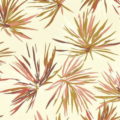 Aucuba Gold/Rosewood/Parchment Wallpaper