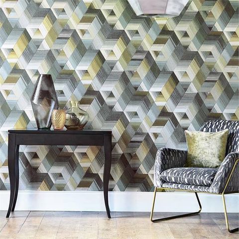 Harlequin Momentum 5 Arccos Arccos Ochre/Steel Wallpaper