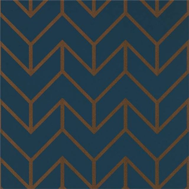 Tessellation Marine/Copper Wallpaper