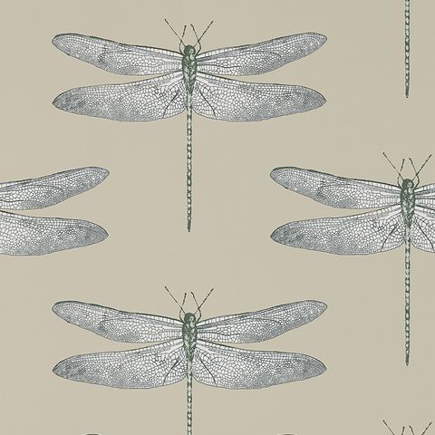 Demoiselle Jute/Slate Wallpaper