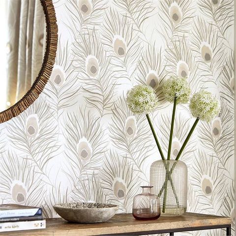 Harlequin Paloma Orlena Putty/Silver Wallpaper