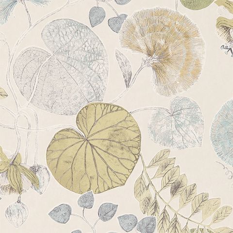 Dardanella Ink/Chartreuse Wallpaper