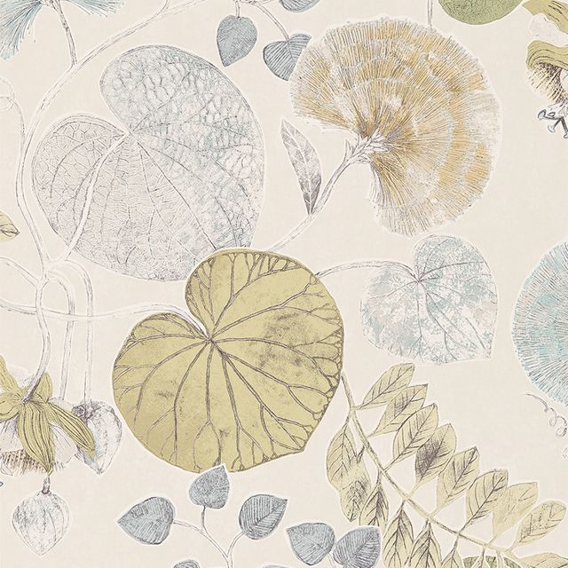 Harlequin Palmetto Dardanella Ink/Chartreuse Wallpaper