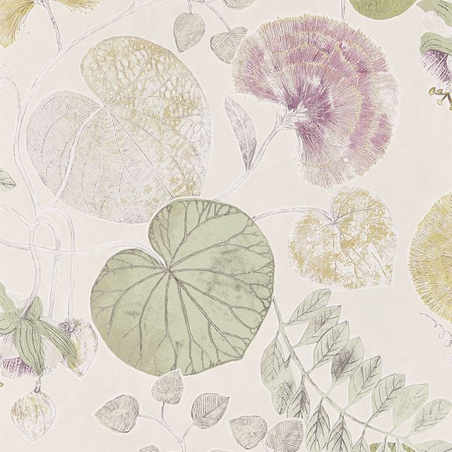 Harlequin Palmetto Dardanella Linden/Heather Wallpaper