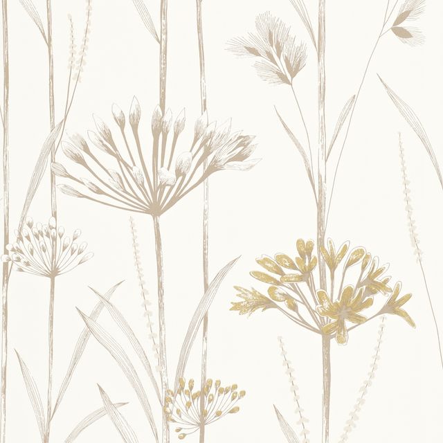 Gardinum Ivory and Gold Wallpaper