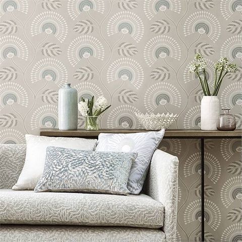 Harlequin Paloma Louella Seaglass/Pearl Wallpaper