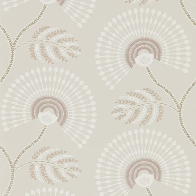 Harlequin Paloma Louella Rose Quartz/Pearl Wallpaper