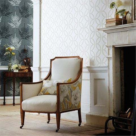 Harlequin Poetica Caprice Chalk Pearl and Silver Wallpaper
