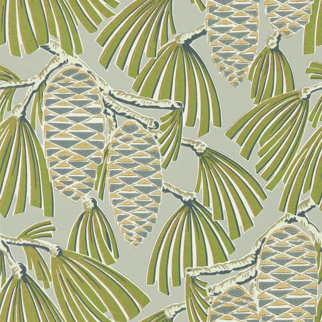 Harlequin Salinas Prints & Weaves Foxley Fern Stone Wallpaper