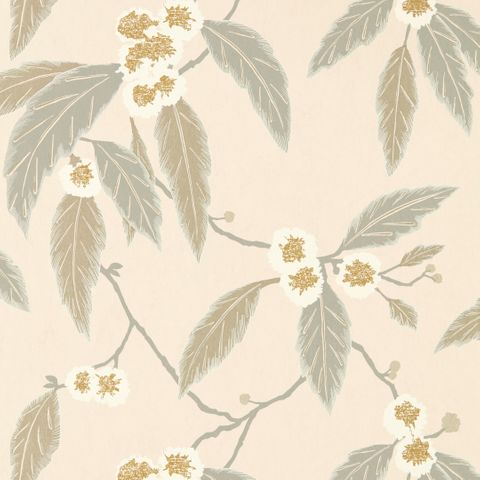 Coppice Powder / Truffle / Gilver Wallpaper