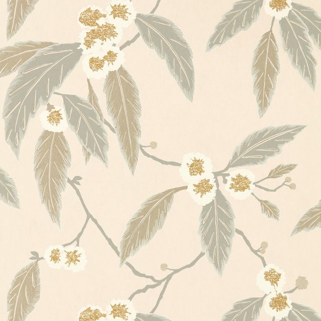 Coppice Powder / Truffle / Gilver Wallpaper