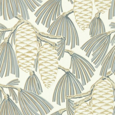 Foxley Platinum/Gold Wallpaper