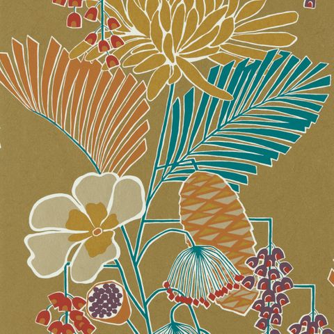 Salon Gold / Russett / Atlantic Wallpaper