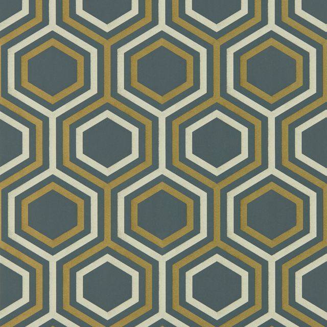 Harlequin Salinas Prints & Weaves Selo Ebony/Gold Wallpaper