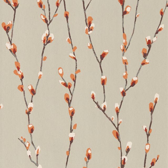 Harlequin Standing Ovation Salice Tangerine/Gilver Wallpaper