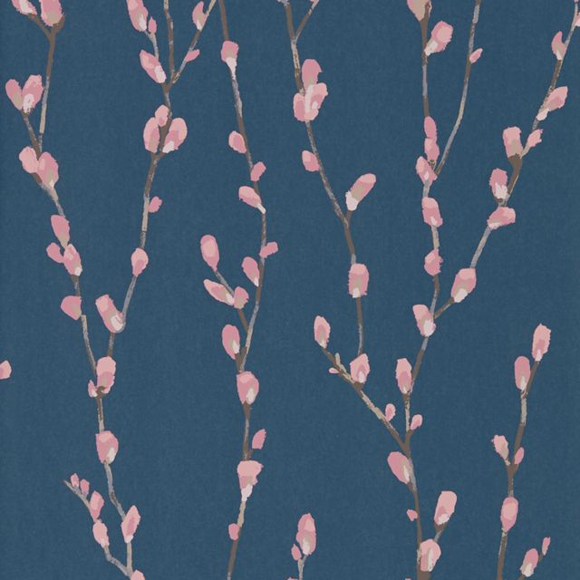 Harlequin Standing Ovation Salice Rose/Navy Wallpaper