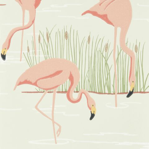 Salinas Limestone / Blush / Fern Wallpaper