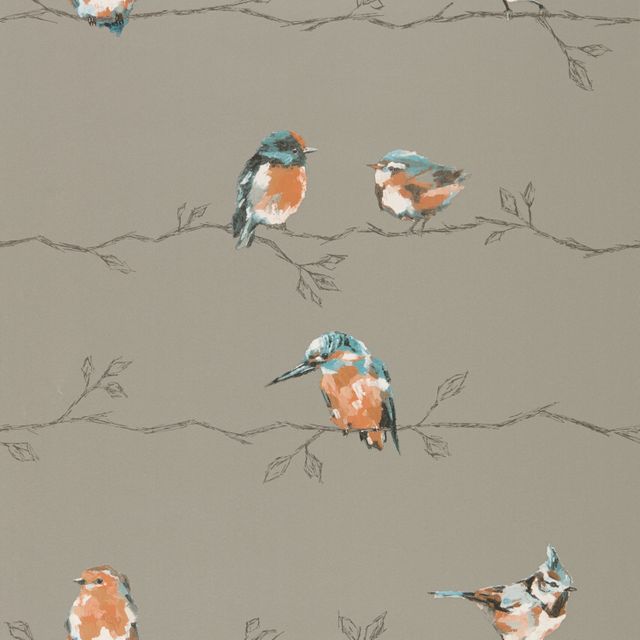 Harlequin Standing Ovation Persico Tangerine/Duckegg Wallpaper