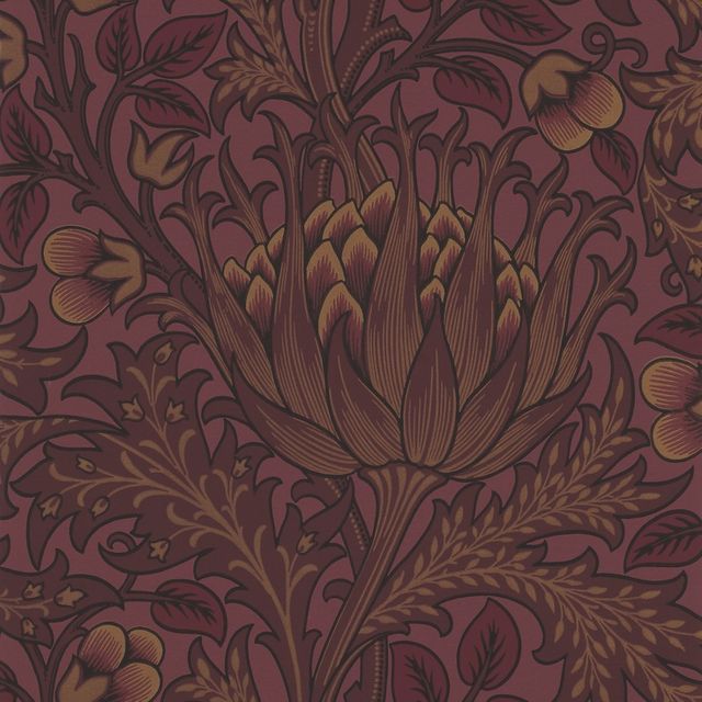 William Morris Archive Wallpapers Artichoke Wine Wallpaper