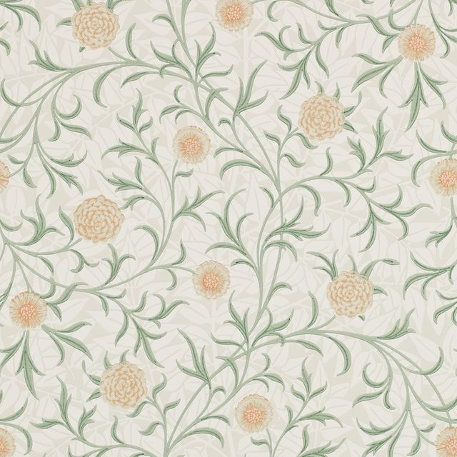 William Morris Archive Wallpapers Scroll Thyme/Pear Wallpaper