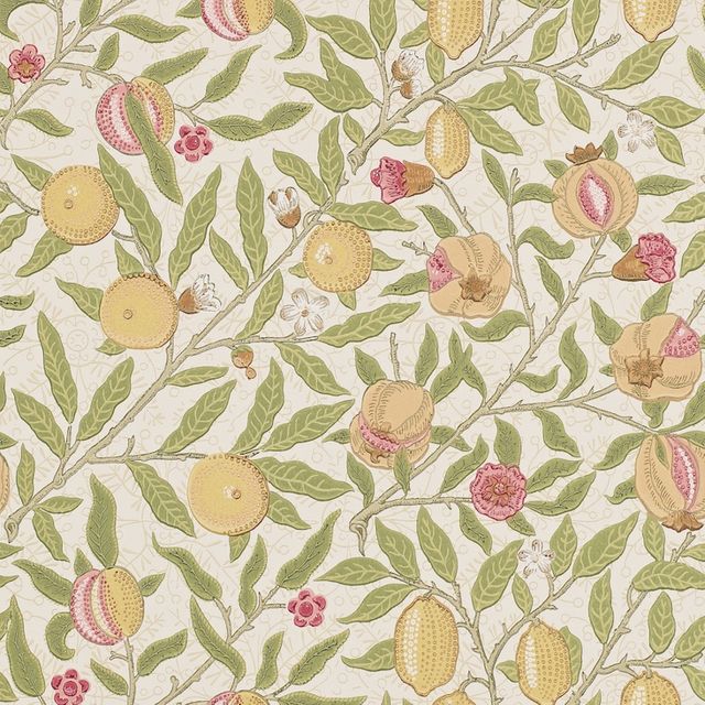 Fruit W/P Limestone / Artichoke Wallpaper