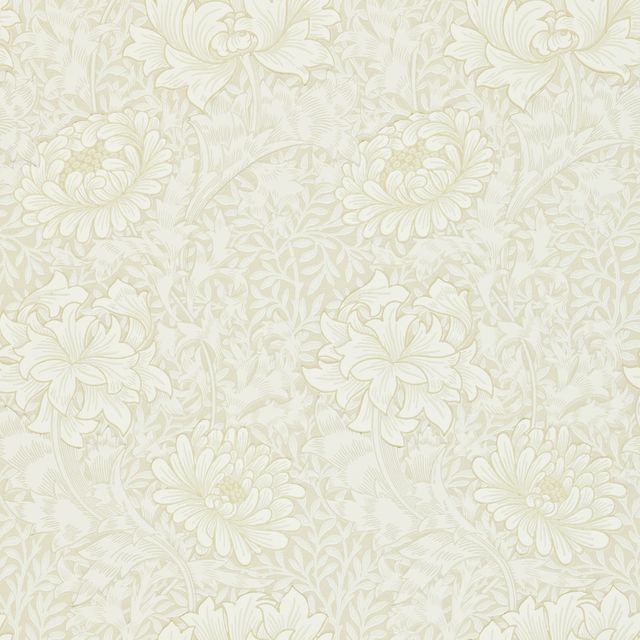 William Morris Archive II Wallpapers Chrysanthemum Chalk Wallpaper