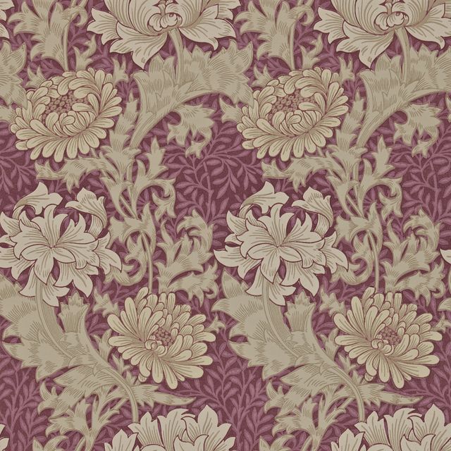 William Morris Archive II Wallpapers Chrysanthemum Wine Wallpaper