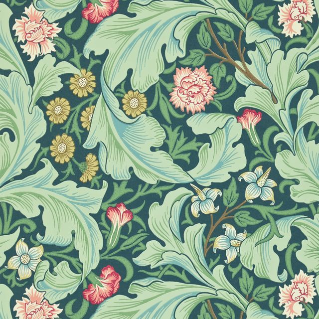 William Morris Archive II Wallpapers Leicester Woad/Sage Wallpaper