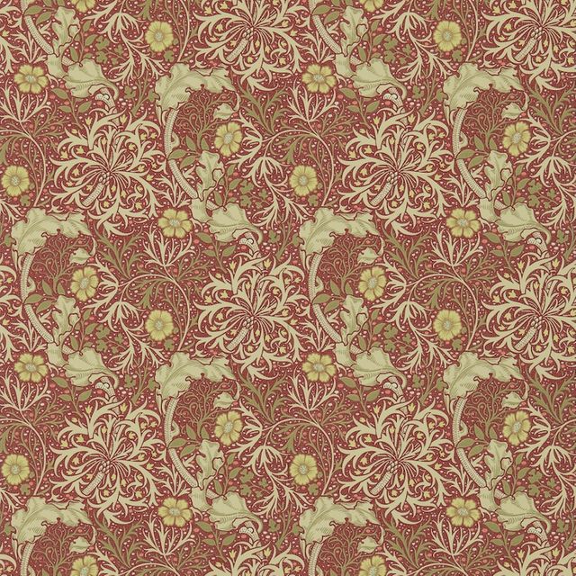 William Morris Archive III Wallpapers Morris Seaweed Red/Gold Wallpaper