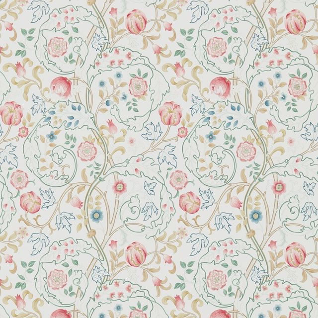 William Morris Archive III Wallpapers Mary Isobel Pink/Ivory Wallpaper