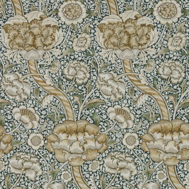 William Morris Archive IV - The Collector Wallpapers Wandle Forest/Mustard Wallpaper