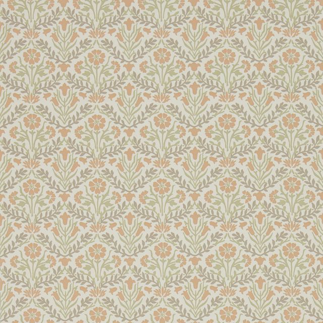 Morris Bellflowers Saffron/Olive Wallpaper
