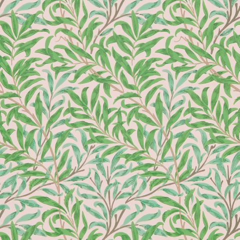 Willow Bough Pink/Leaf Green Wallpaper