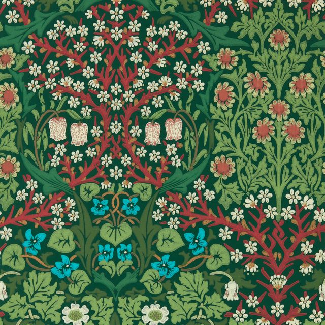 William Morris Queen Square Wallpapers Blackthorn Autumn Wallpaper