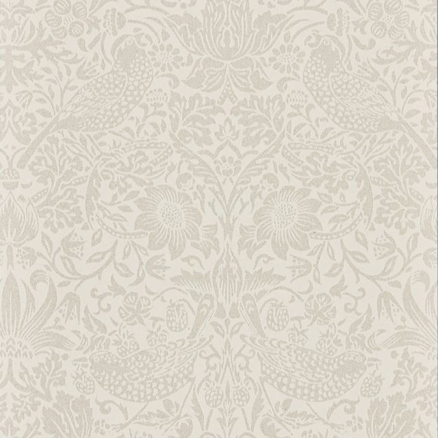 William Morris Morris Pure Wallpapers Pure Strawberry Thief Ecru/Cream Wallpaper