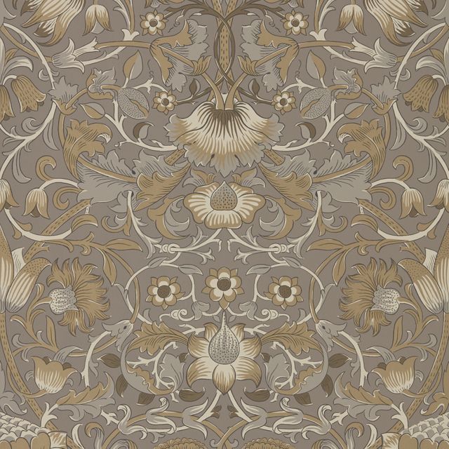 Pure Lodden Taupe/Gold Wallpaper